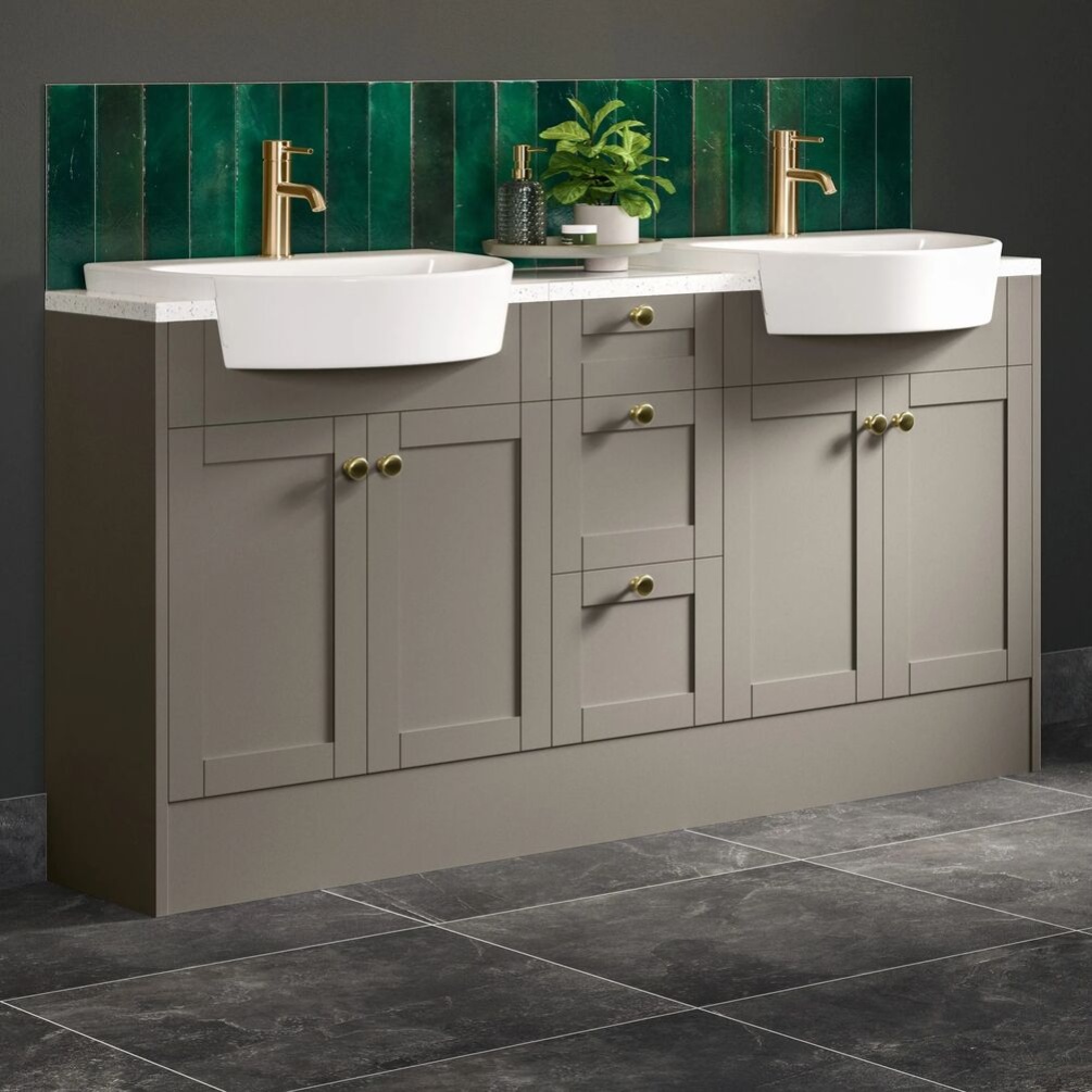 Apex Pair of Brushed Brass 38mm Door Knob Handles Lifestyle 2